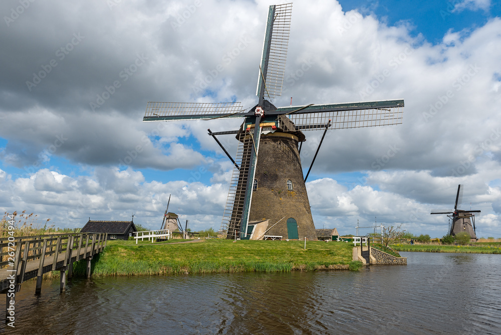 Dutch mills in Kinderdijk, South Holland