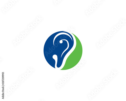Hearing logo template vector icon illustration