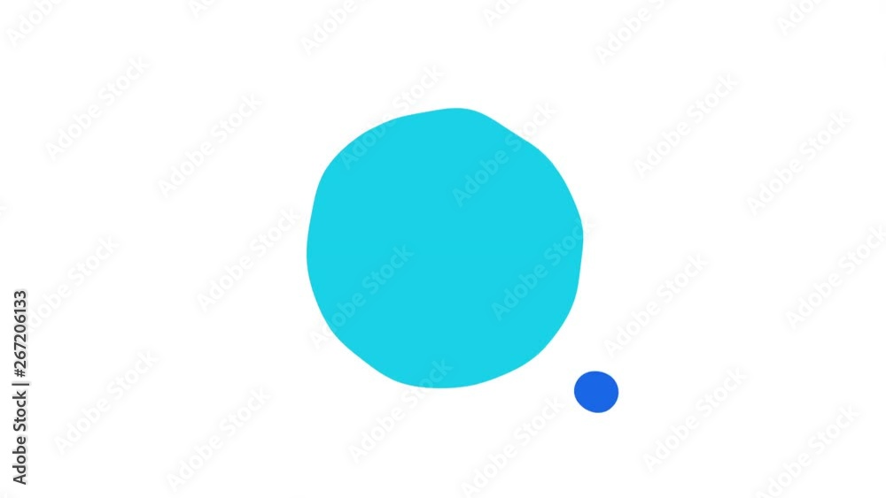 The spot changing color. Blue blot with place for text. 2d animation The spot changing color. Blue blot with place for text. 2d animation