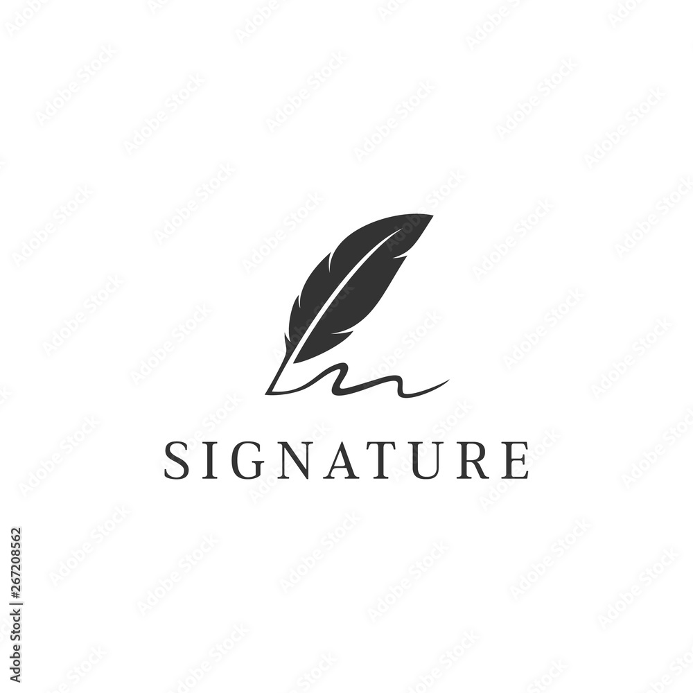 signature vector logo design signature vector logo design