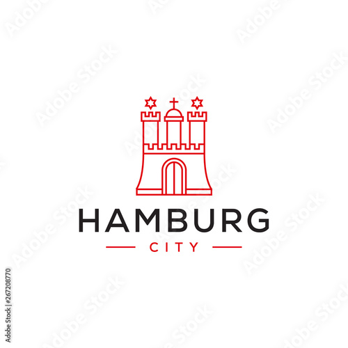 hamburg castle vector logo design