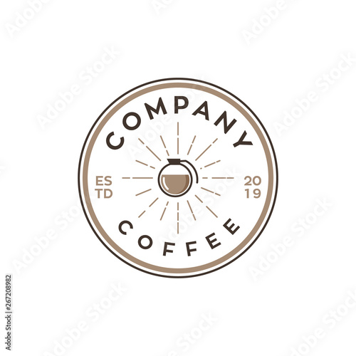 vintage coffee shop vector logo design