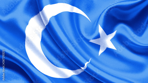 East Turkistan flag  photo
