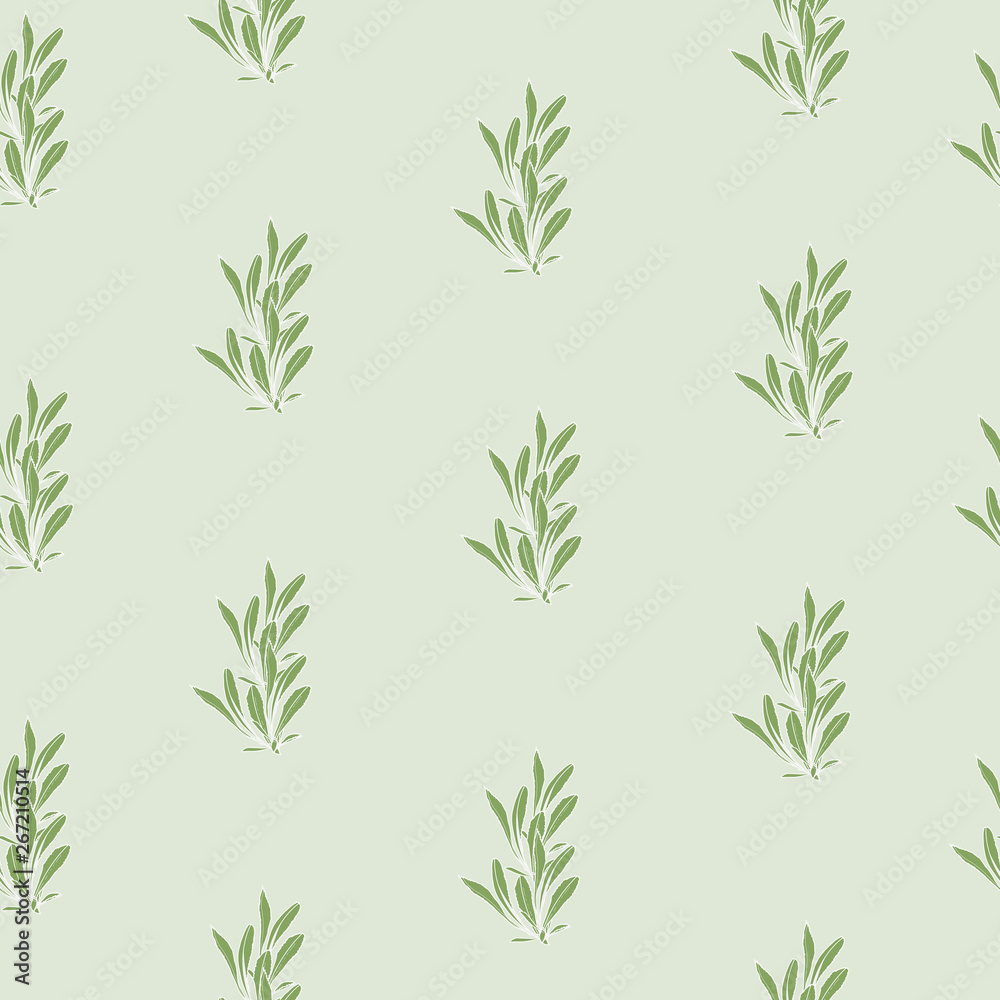 Simple background with green leaves. Green texture, ornament to decorate fabrics, tiles and paper and wallpaper on the wall.