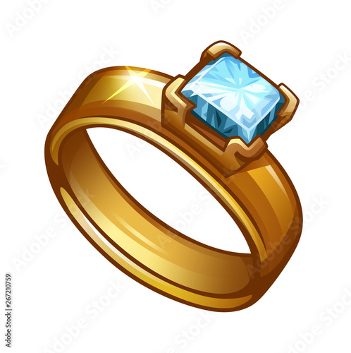 Gold ring with diamond