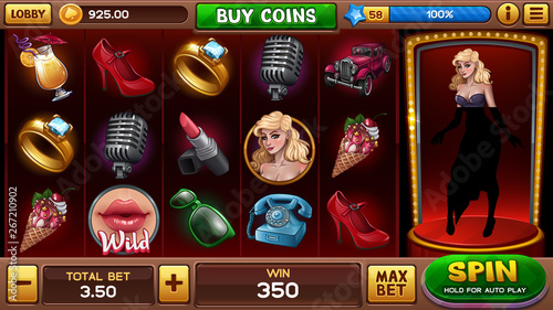 Main screen for pin-up slots game