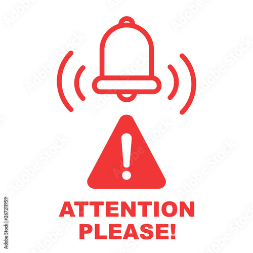 Alarm icon. Danger sign design. Caution error icon