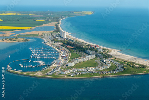 Luftbildaufnahme von der Ostseeinsel Fehmarn Südstrand