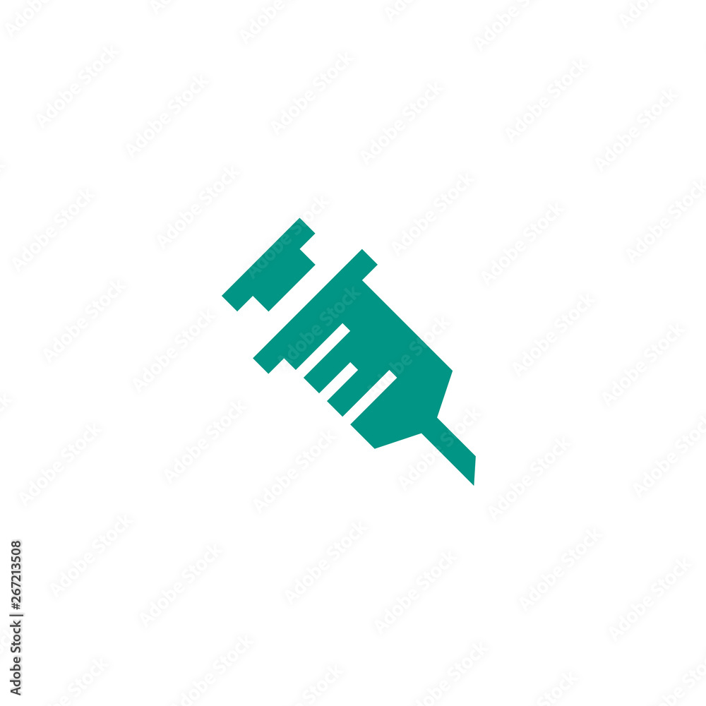 syringe icon design medicine injection medical healthcare vector illustration