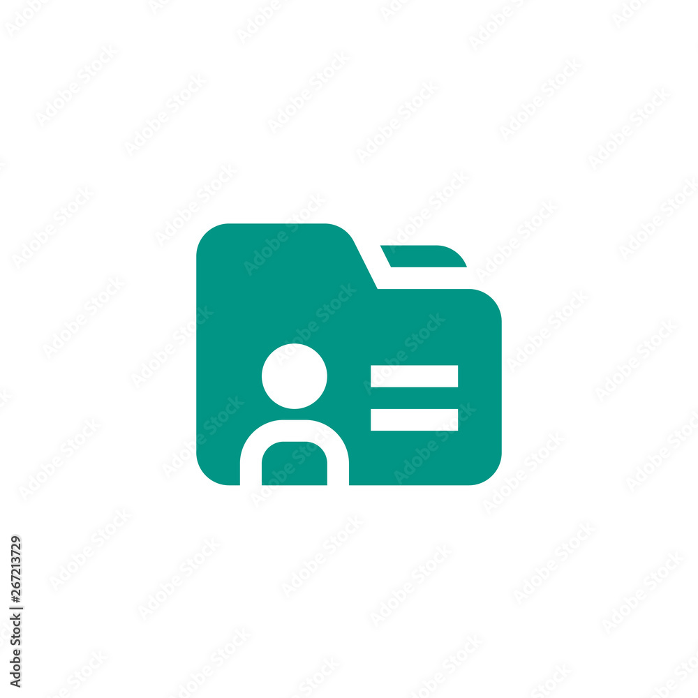 personal folder icon design. file with person vector illustration.