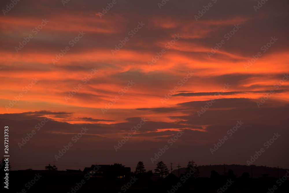 Fototapeta premium 幻想的な夕焼雲