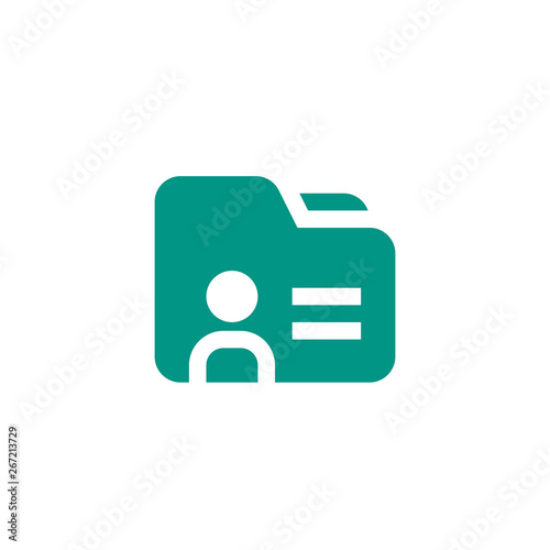 personal folder icon design. file with person vector illustration.