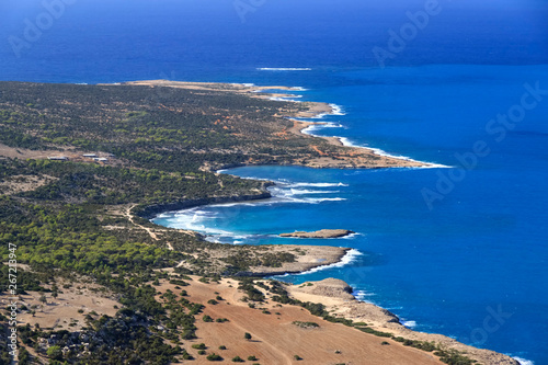 Cape Arnaoutis aerial view, Cyprus