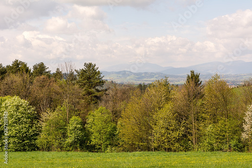 View from Gorce near Rabka Zdroj  Poland 
