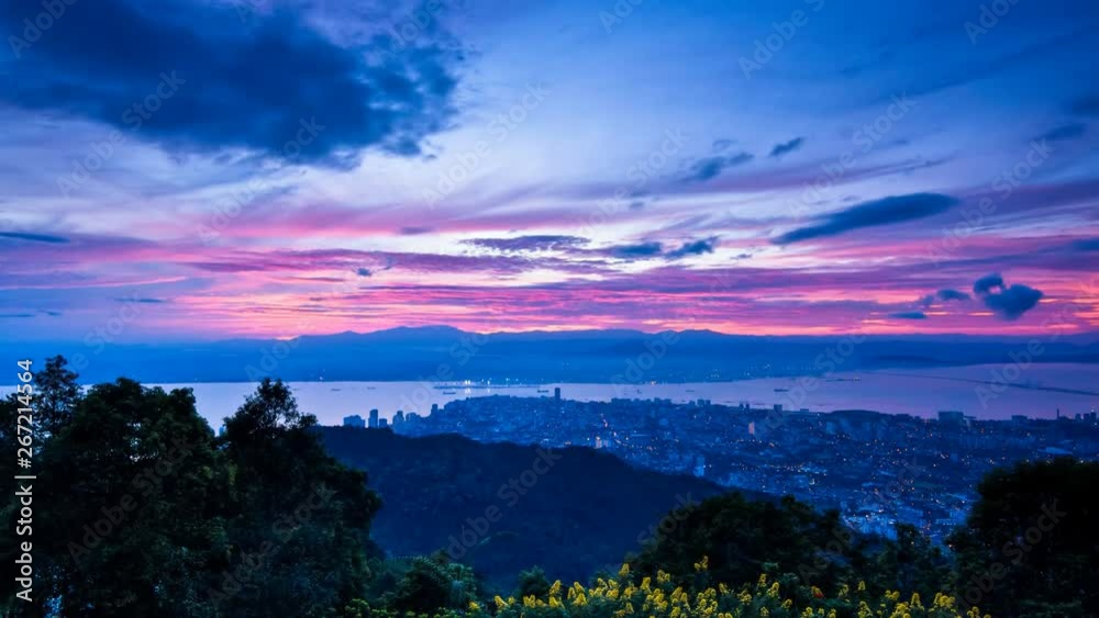 4K video view of cloud above George Town city from Penang Hill 4K video view of cloud above George Town city from Penang Hill