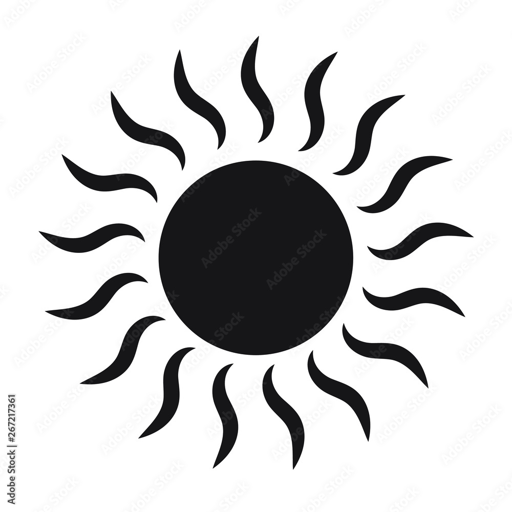 Sun icon vector isolated, sun logo illustration Sun icon vector isolated, sun logo illustration