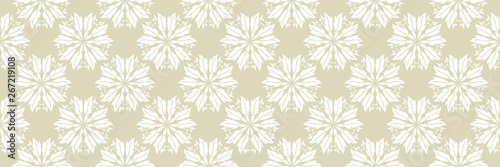 Floral seamless pattern. White design with olive green background