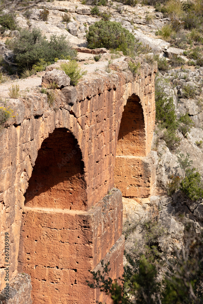 roman aqueduct over ravine