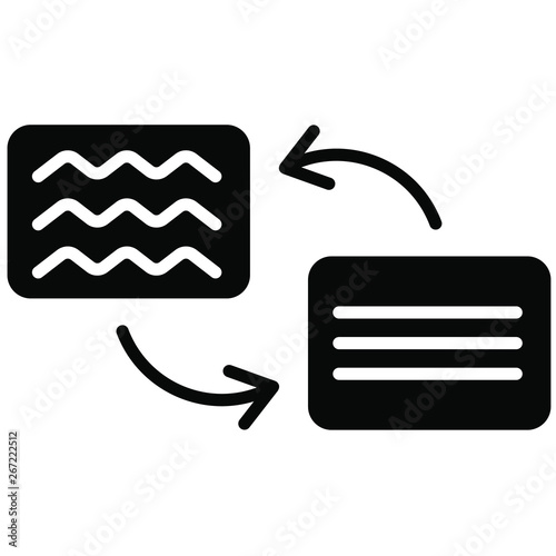 Nice Glyph Translation vector icon