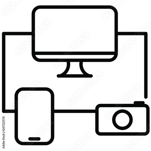 Nice Outline Devices vector icon