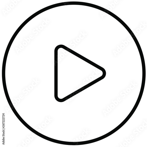 Nice Outline Video vector icon