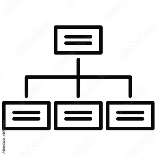 Nice Outline Sitemap vector icon