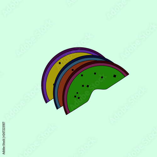 watermelon vector illustration, juicy slic,summer tasty berry