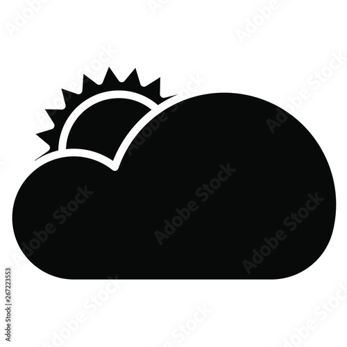 Nice Glyph Cloudy vector icon