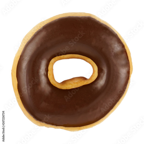 Doughnut with sprinkles isolated on white background.