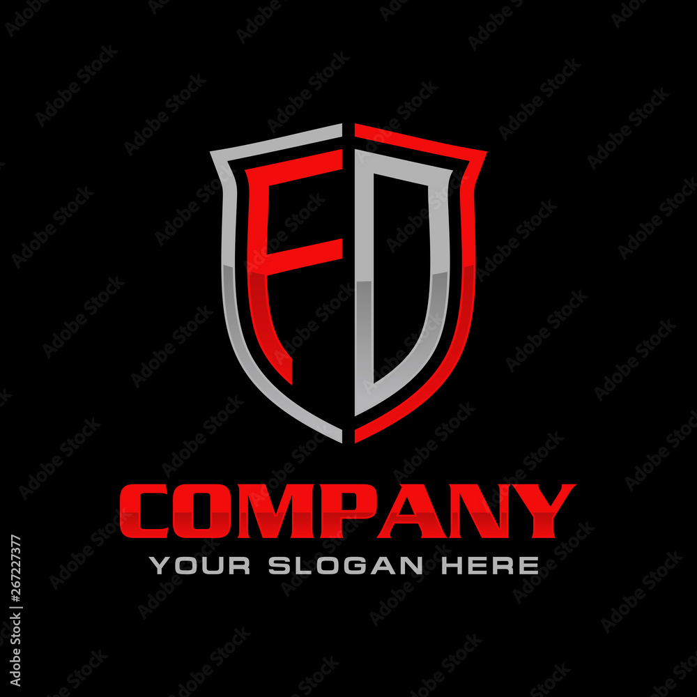 FD Initial Vector Logo Design FD Initial Vector Logo Design