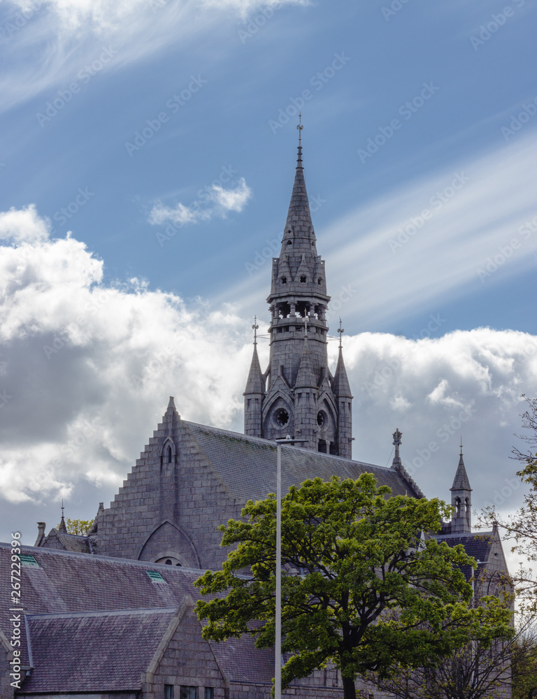 Church tower in Aberdeen, Scotland Church tower in Aberdeen, Scotland