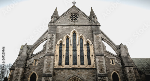 Architectural detail of Christ Church Cathedral of Dublin, Ireland