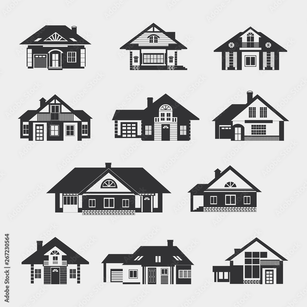 Set of single-storey houses Set of single-storey houses