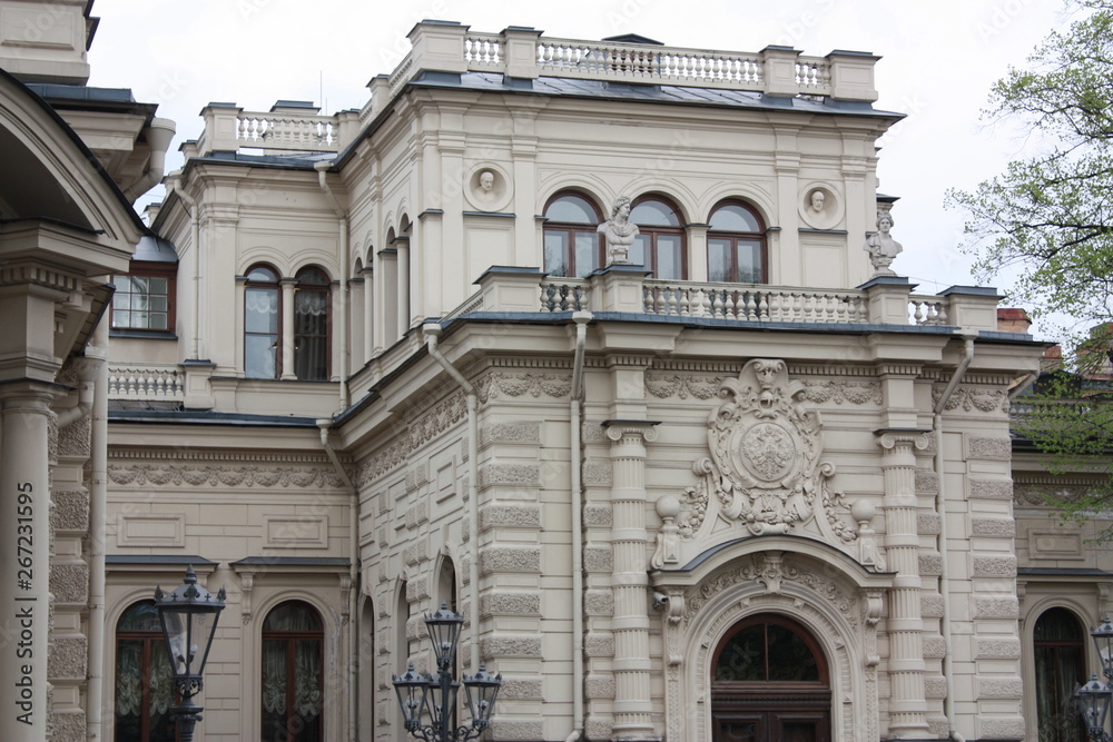decoration of the facade of the Royal Palace in St. Petersbur  