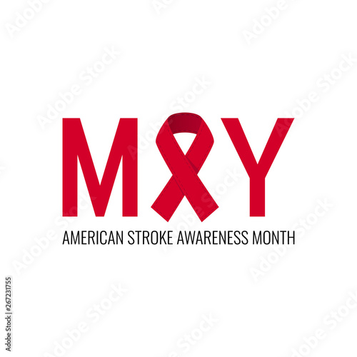 Stroke awareness month design in flat style