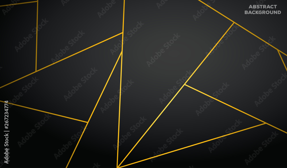 Abstract 3d background with black paper layers. Vector geometric ...