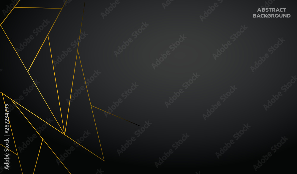 Abstract 3d background with black paper layers. Vector geometric ...