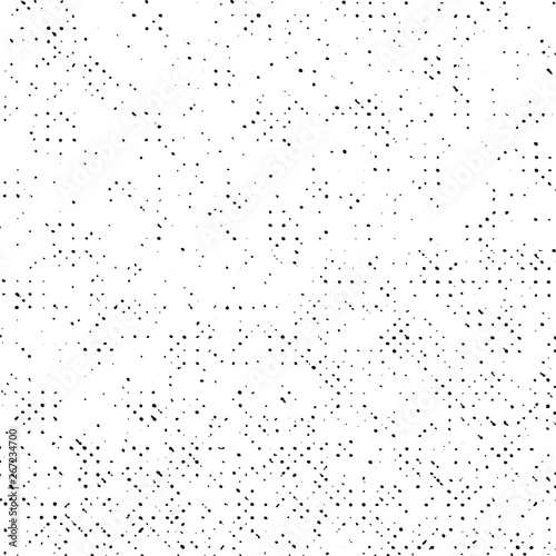 Pattern Grunge Texture Background, Abstract Dotted Vector, Old Halftone Dust Monochrome Design