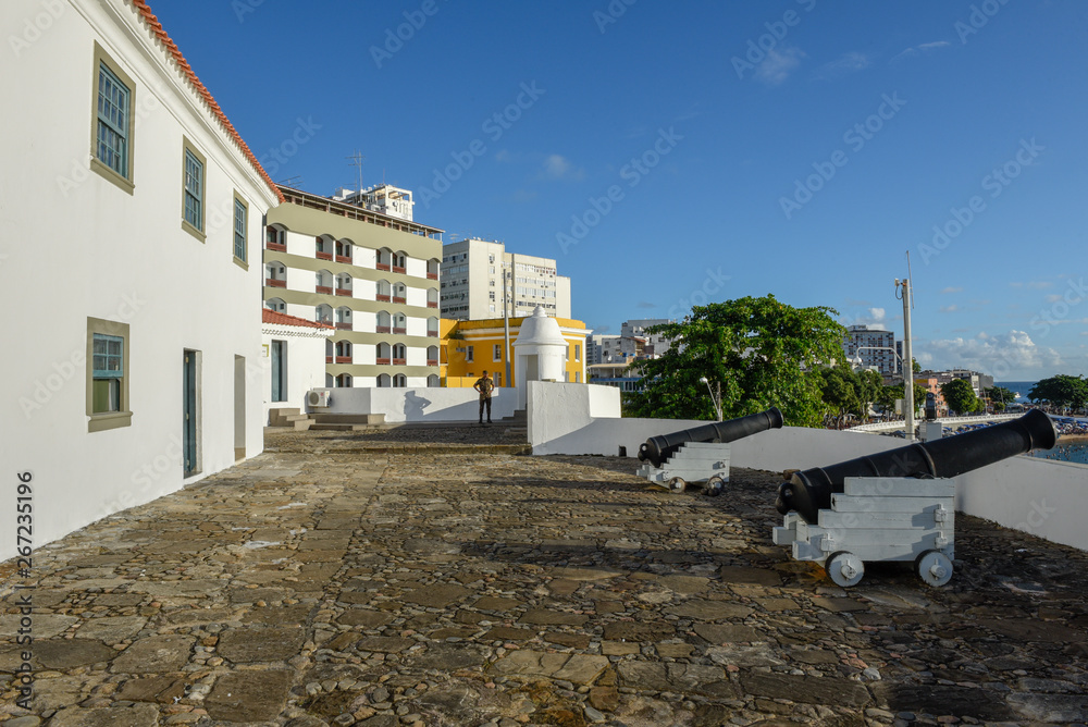 Saint Antonio fort at Porto da Barra in Salvador Bahia on Brazil