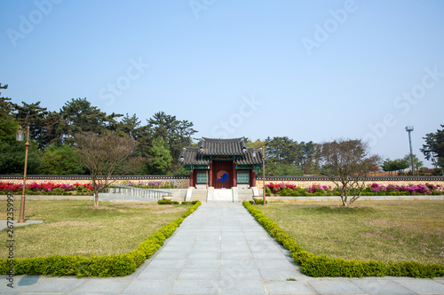 Baek Jeong-gi Memorial Hall in Jeongeup-si, south korea. photo