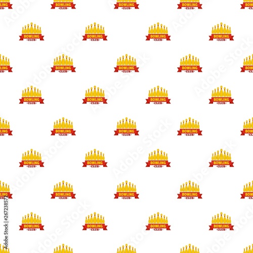 Wallpaper Mural Bowling emblem pattern seamless vector repeat for any web design Torontodigital.ca