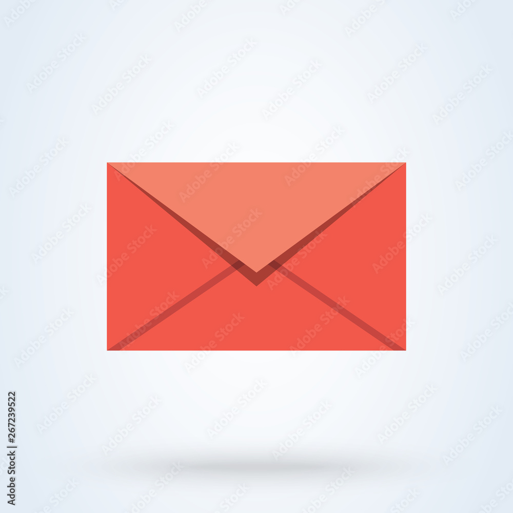 sms and email flat style. illustration icon isolated on white background.