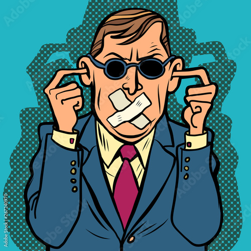 man blind dumb deaf censorship