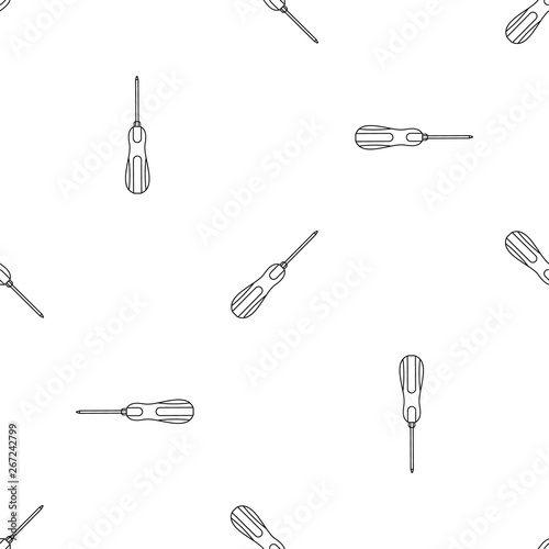 Screwdriver pattern seamless vector repeat geometric for any web design