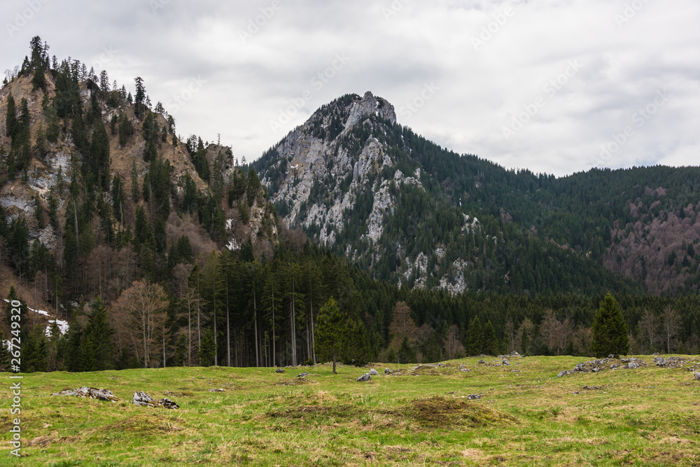 The beautiful mountain Geiselstein near the town Halblech in Bavaria