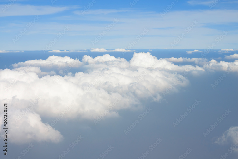 Fototapeta premium White clouds and blue sky background