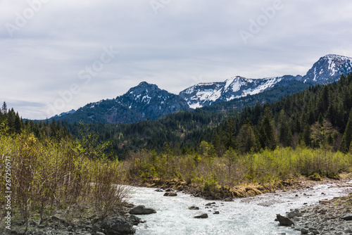 The mountain river Halblech in Bavaria.