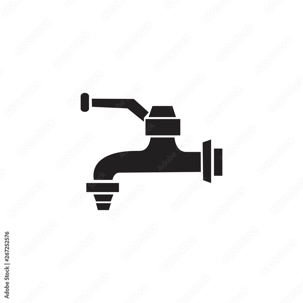 Water tap icon. Vector illustration isolated on white background Water tap icon. Vector illustration isolated on white background