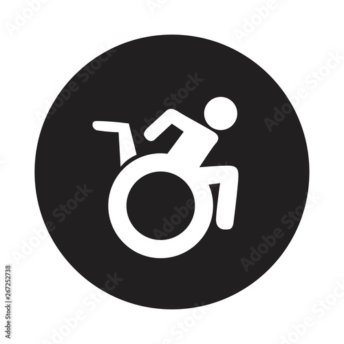 Disabled Handicap Icon isolated on white background
