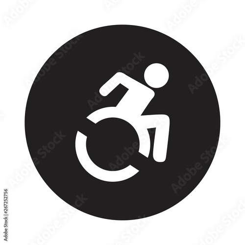 Disabled Handicap Icon isolated on white background